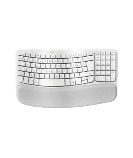 Teclado Logitech Inalámbrico / Bluetooth WAVE Keys ERGO Blanco Multidispositivo español